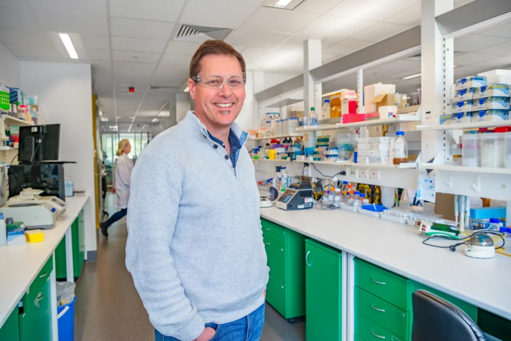 Dr Anthony Borneman in lab