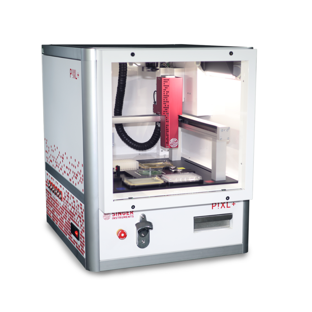 PIXL+ precision microbial colony picker with a space saving door.
